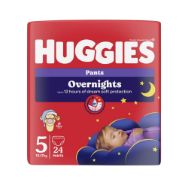 Pilt Huggies püksmähkmed Overnights 5 12-17kg 24tk
