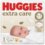 Pilt Huggies mähkmed Extra Care 1 2-5kg 26tk