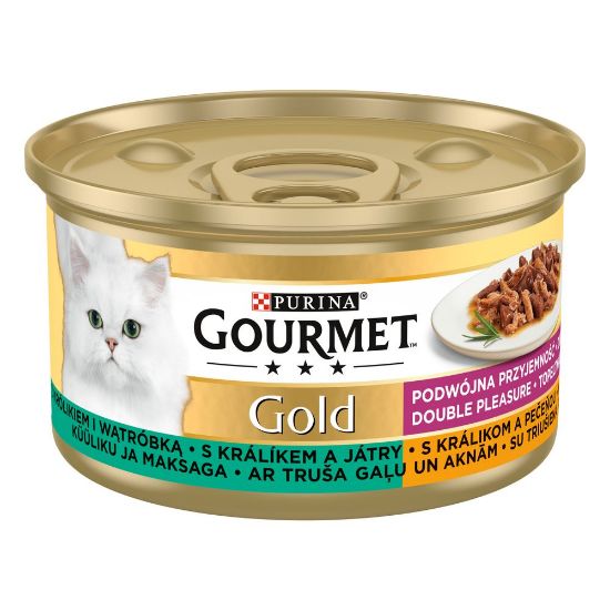 Pilt Gourmet Gold kiisueine Double küülik-maks 85g