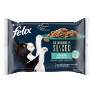 Pilt Felix kiisueine Delic.Sliced kala 4x80g