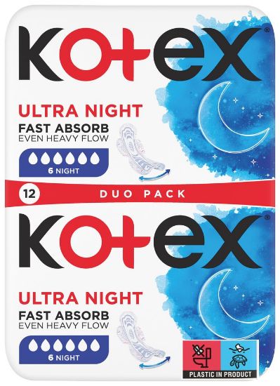 Pilt Kotex hügieeniside Ultra Night 12tk