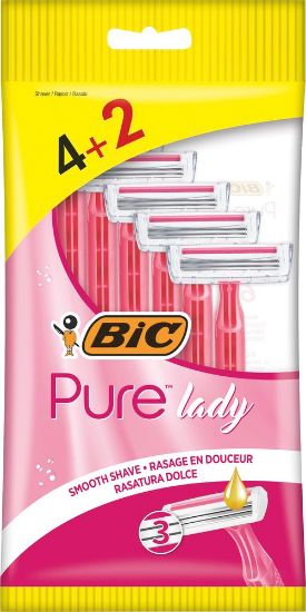 Pilt Bic raseerija Pure 3 Pink 4+2 tk