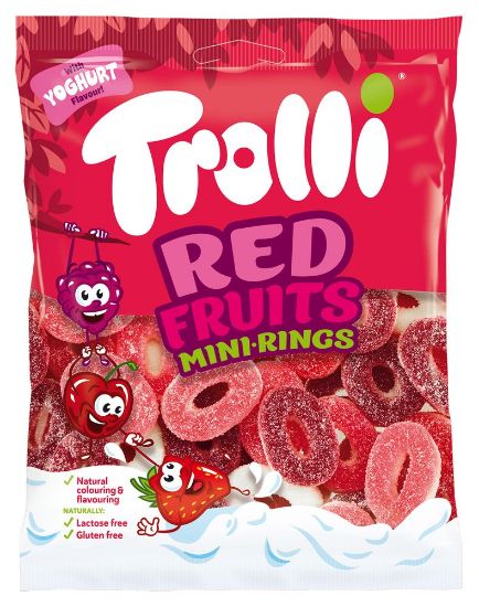 Pilt Trolli kummikommid Red Fruits Minirings 100g