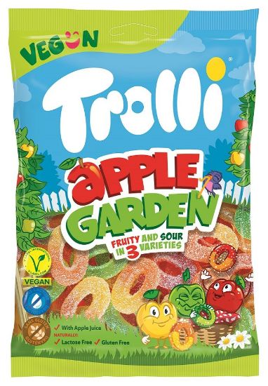 Pilt Trolli kummikommid Apple Garden (Vegan) 175g