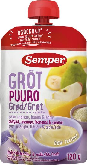 Pilt Semper kaerapuder pirni ja mango 120g