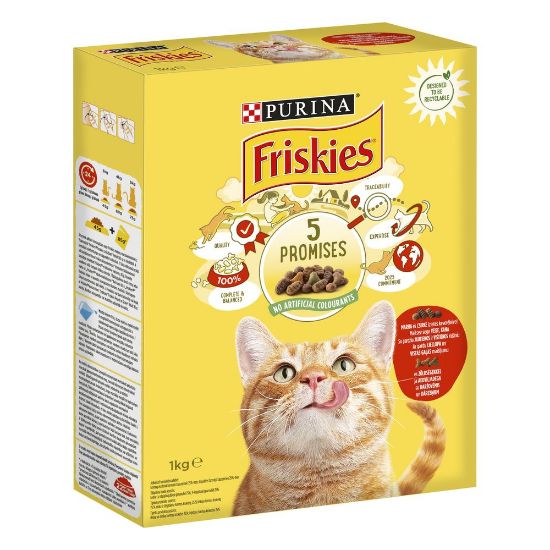 Pilt Friskies kuiv kassitoit veis-kana 1kg