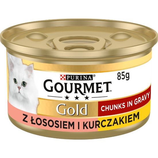 Pilt Gourmet Gold kiisueine lõhe-kana kastmes 85g