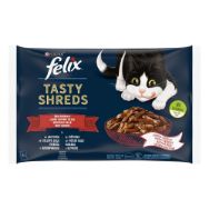 Pilt Felix kiisueine Tasty Shreds veis&kana kastmes 4x80g