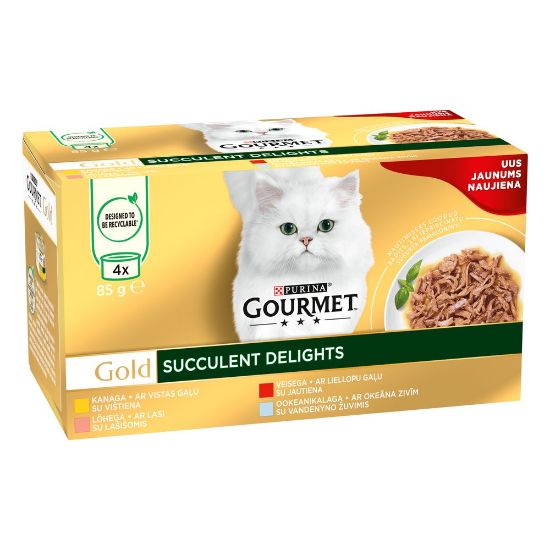 Pilt Gourmet Gold kiisueine Succulent Delights einevalik 4x85g