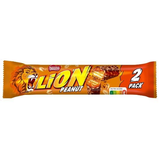 Pilt Lion šokolaadibatoon maapähklitega  2-pakk, 60 g