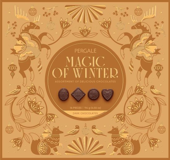 Pilt Pergale assortii MAGIC OF WINTER tume šokolaad 114g