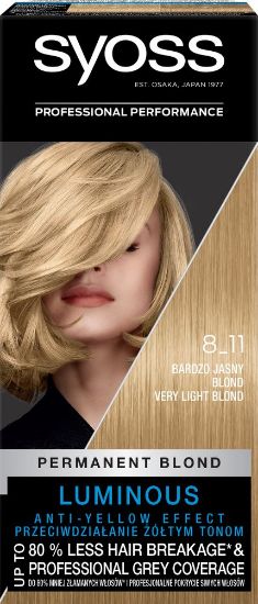 Pilt Syoss Color 8-11 VÄGA HELE BLOND