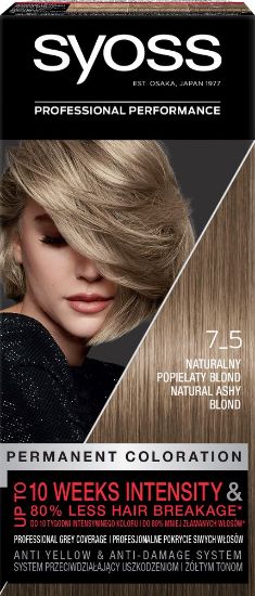 Pilt Syoss Color 7-5 LOOMULIK TUHKJAS BLOND