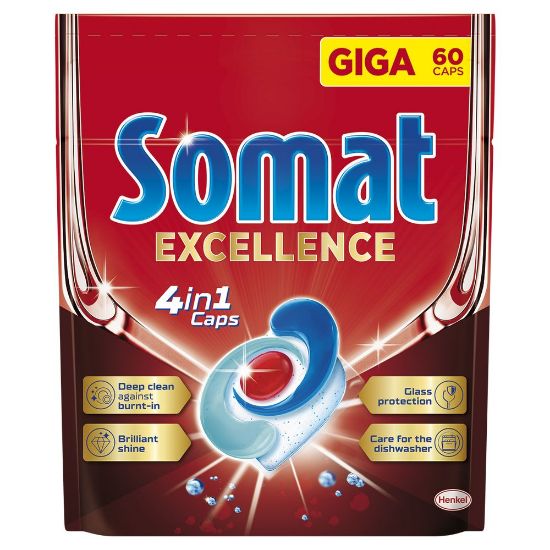 Pilt Somat nõudepesumasina kapslid Excellence4in1 60 tabs 1,14 kg