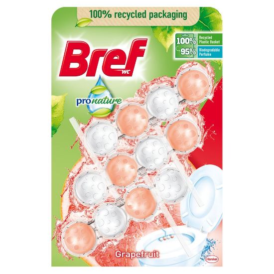 Pilt Bref WC värskendaja Pro Nature Grapefruit 3x50g