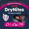 Pilt Huggies püksmähkmed DryNites 17-30kg 4-7aastane tüdruk 10tk