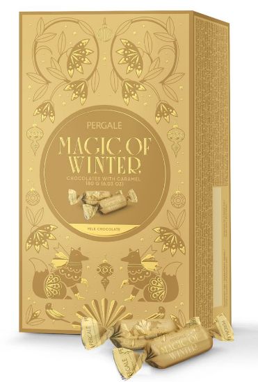 Pilt Pergale kompvek MAGIC OF WINTER karamellitükkidega 180g