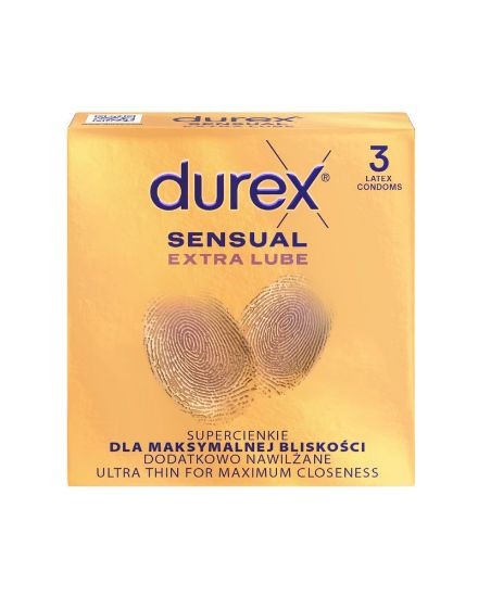 Pilt DUREX Kondoomid Sensual Extra Lube 3TK