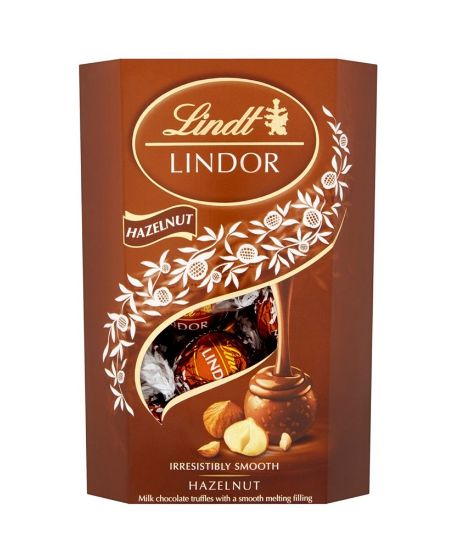 Pilt Lindt Lindor piimašokolaadipallid sarapuupähklitega 200g