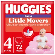 Pilt Huggies püksmähkmed Pants Little Movers 4 Box Girl 9-14kg 72