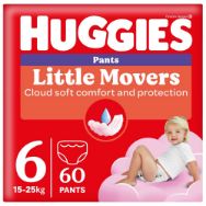 Pilt Huggies püksmähkmed Pants Little Movers 6 Box Girl 15-25kg 6