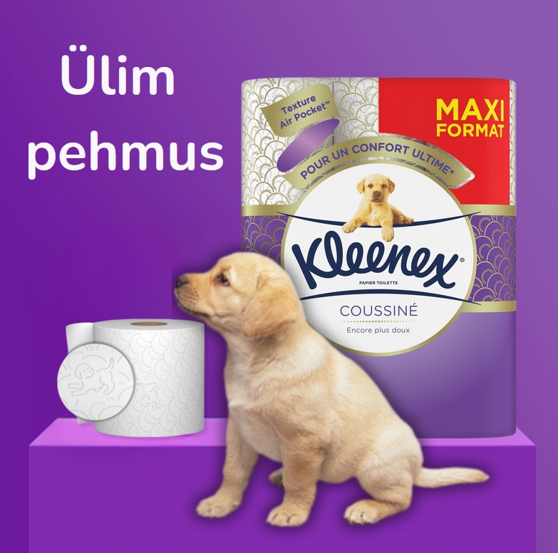 Kleenex tualettpaber kutsikaga